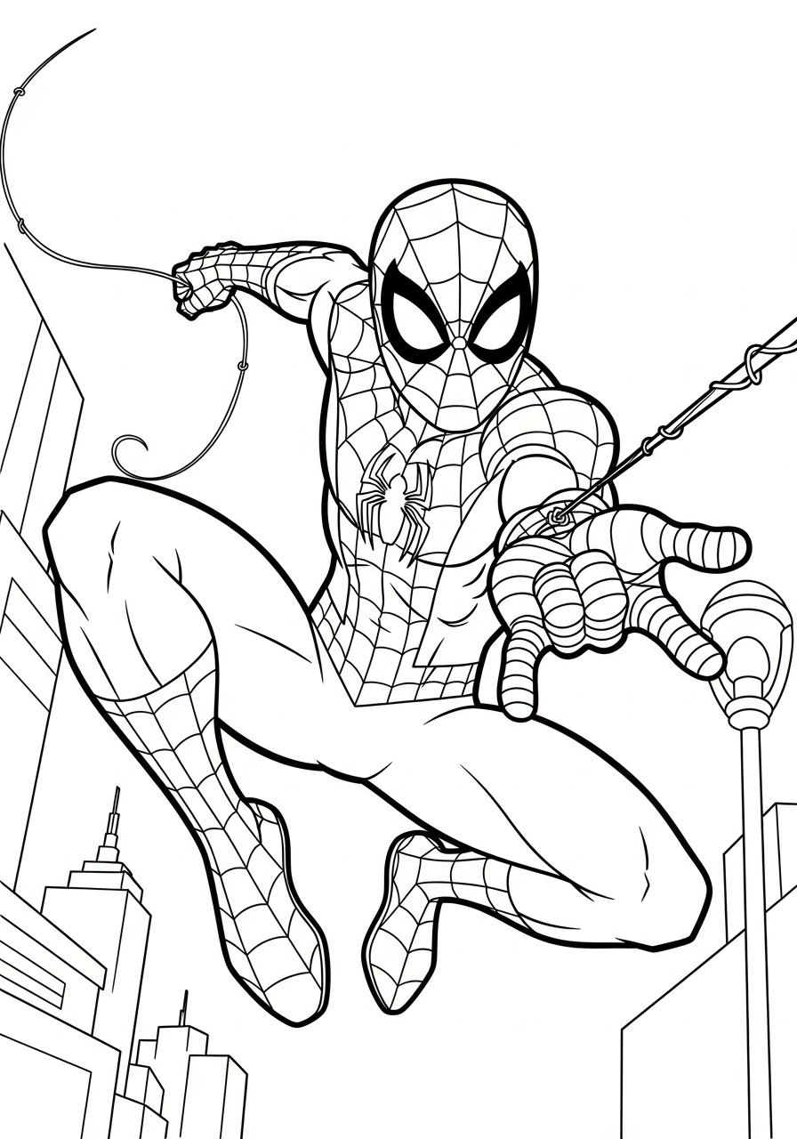 download Spider-Man coloring pages