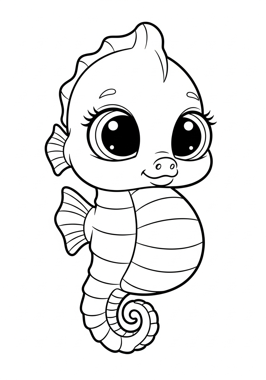 free seahorse coloring pages pdf printable 1