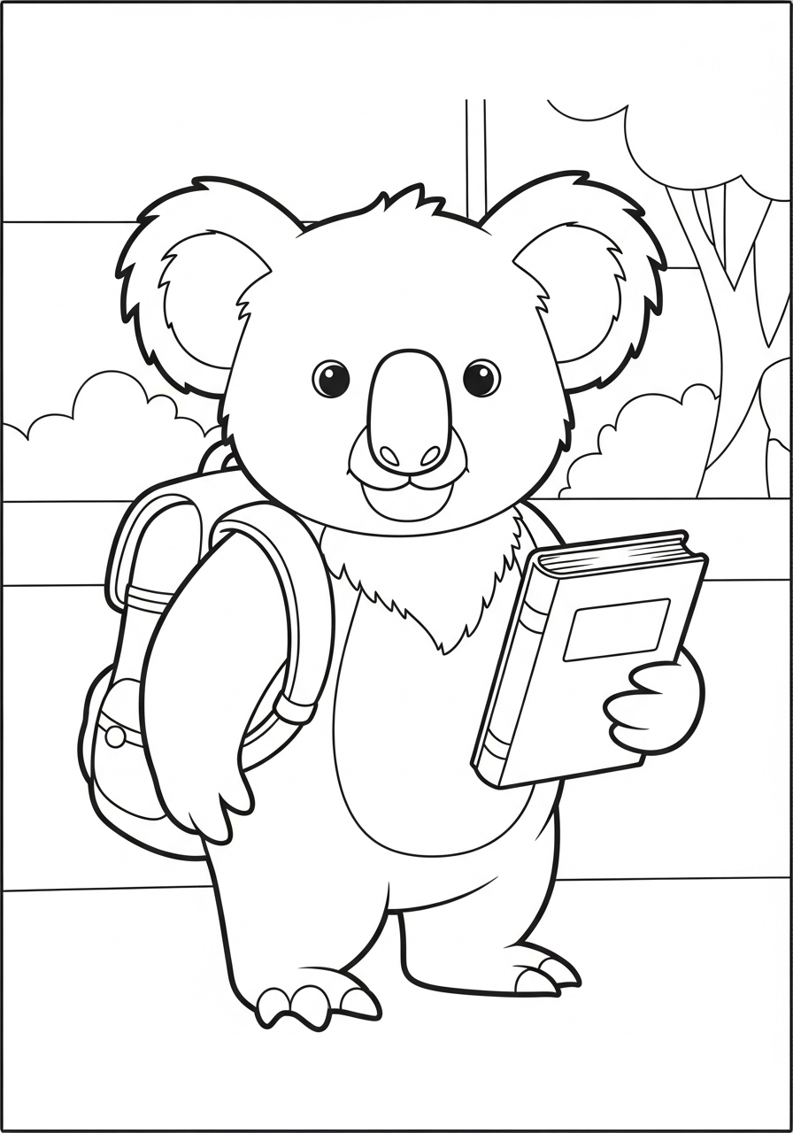 Koala coloring pages high quality