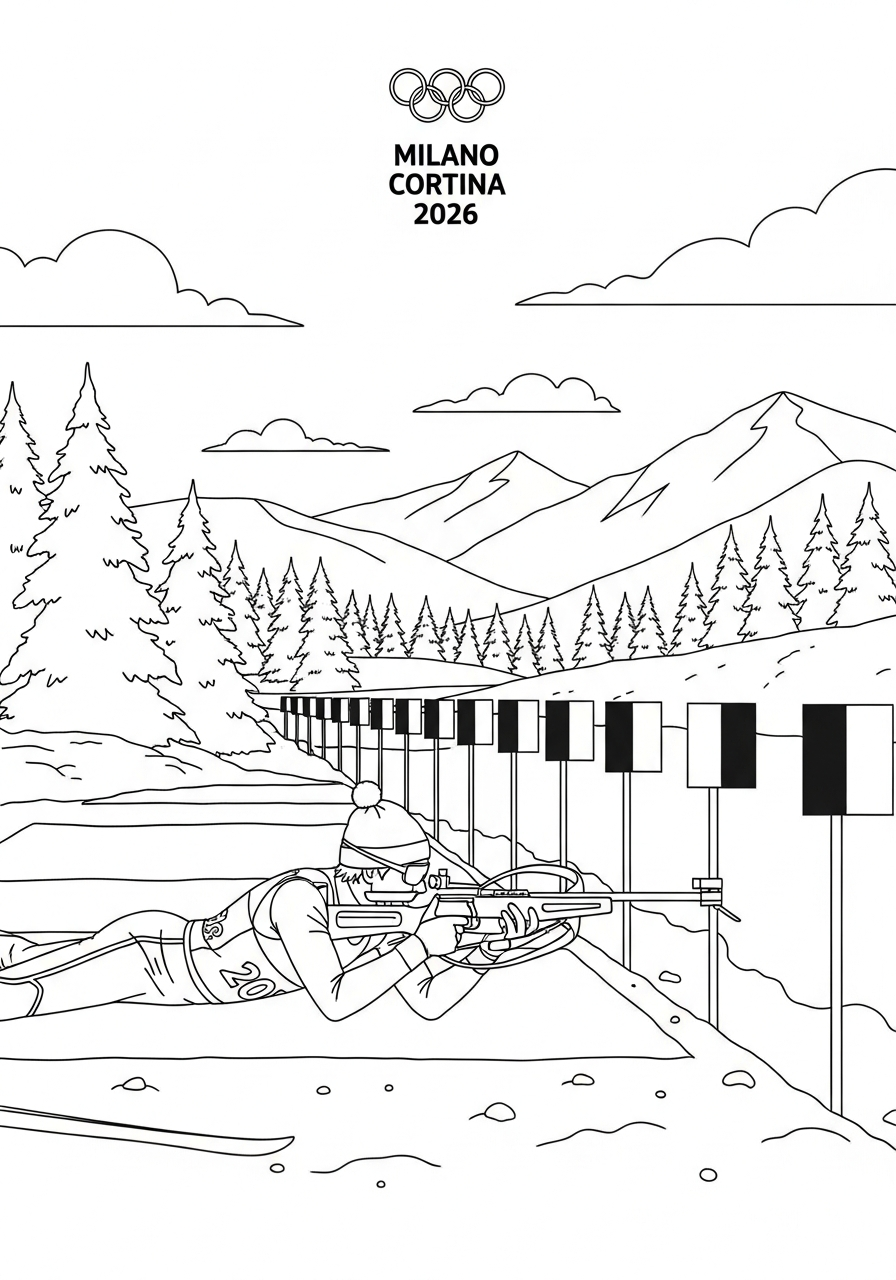 printable 2026 Winter Olympics coloring page