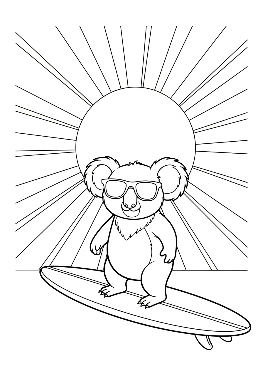funny Koala coloring pages