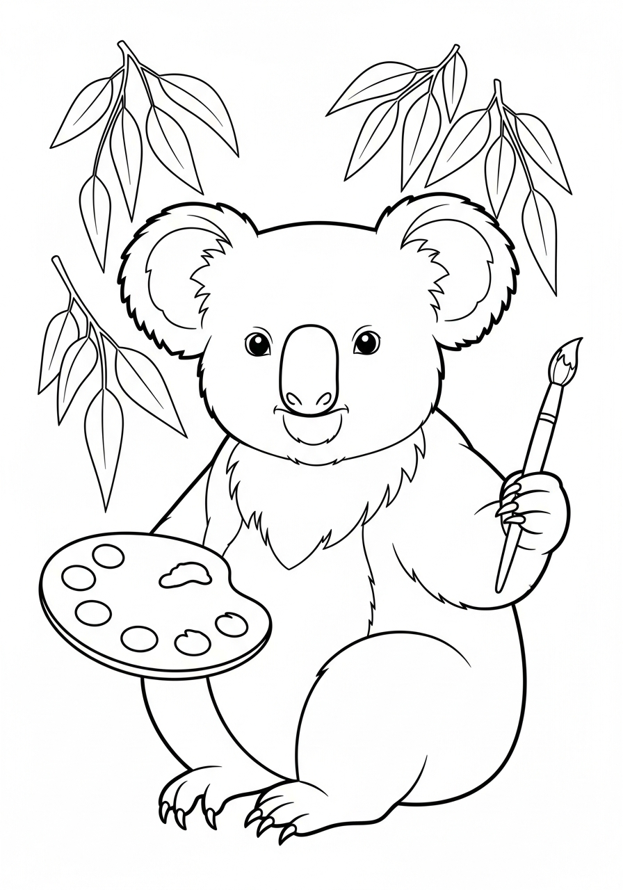 download Koala coloring pages