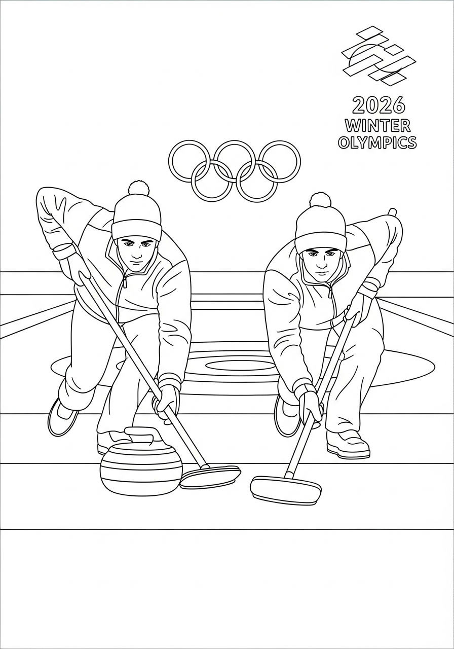 2026 Winter Olympics coloring pages printable pdf