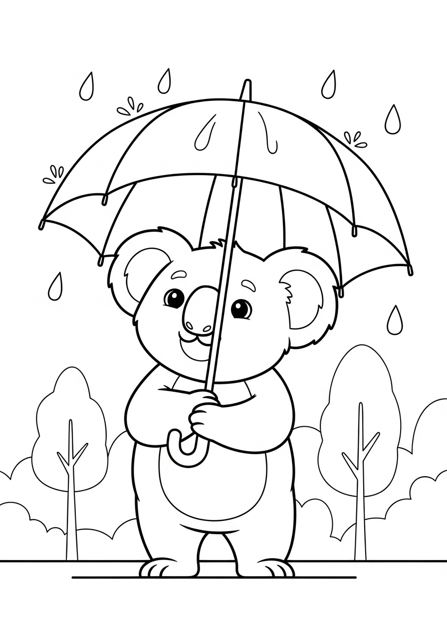 coloring page of Koala