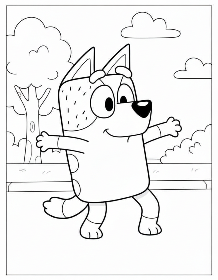 funny Bluey coloring pages