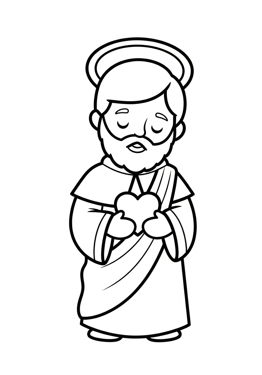 free Saint Valentine coloring pages pdf printable