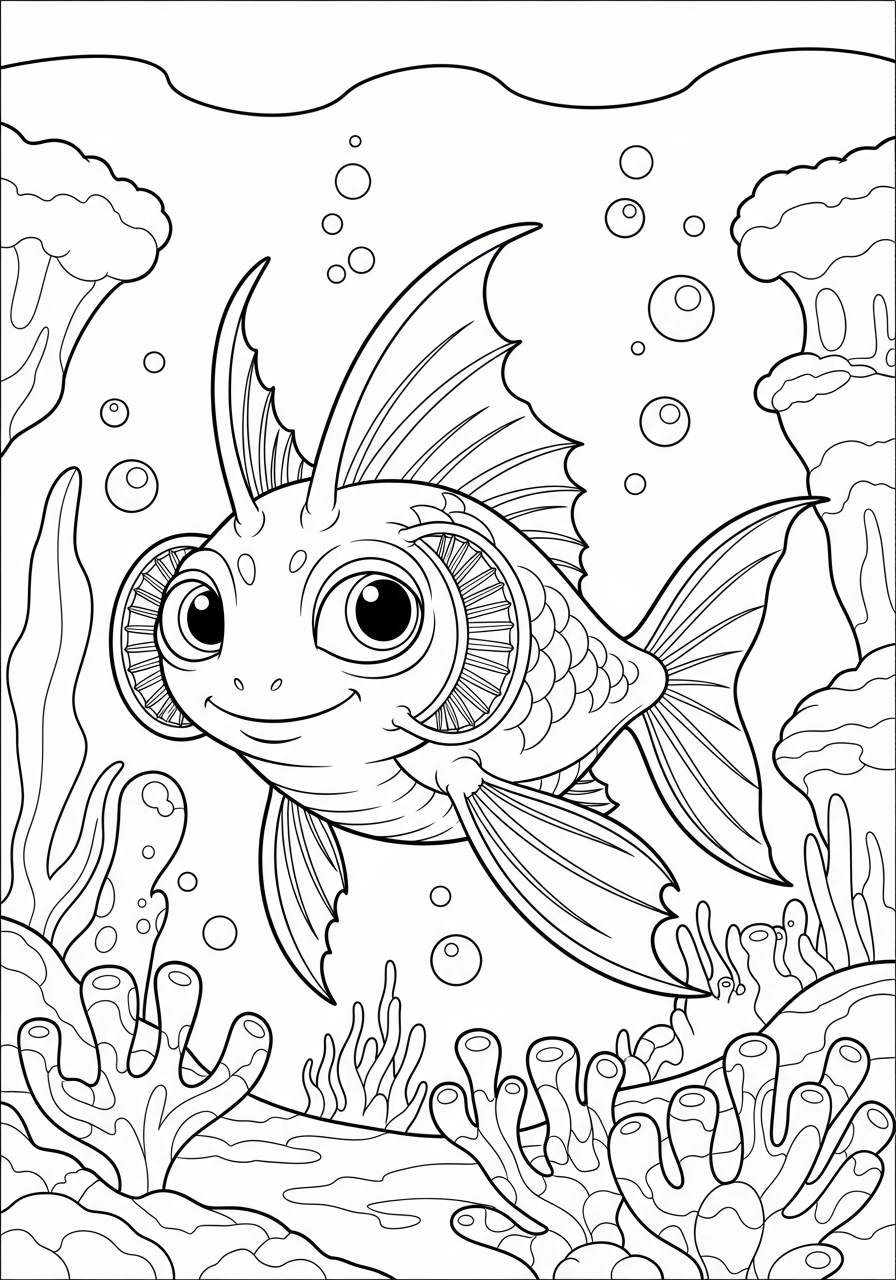 coloring page of alien 1