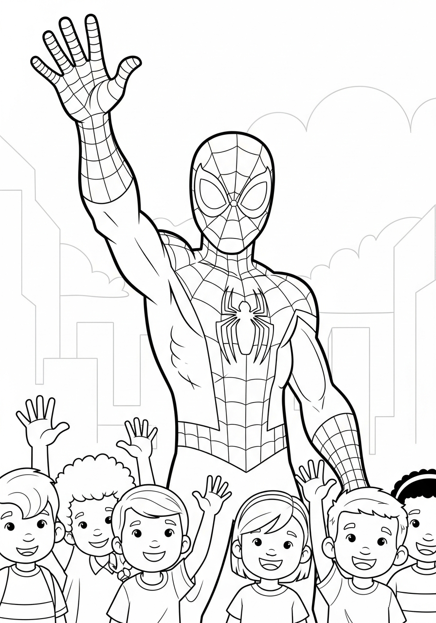 free Spider-Man coloring sheets