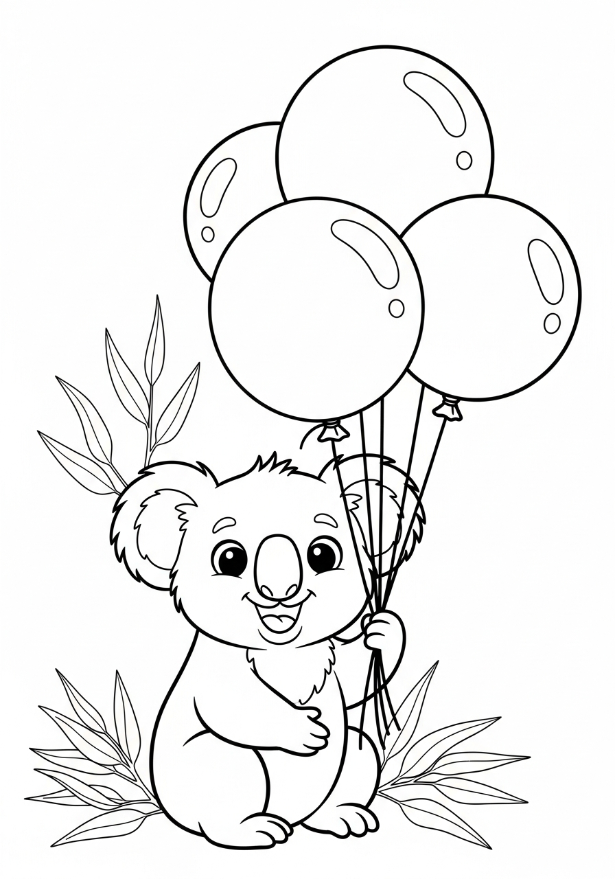 Koala coloring pages free print