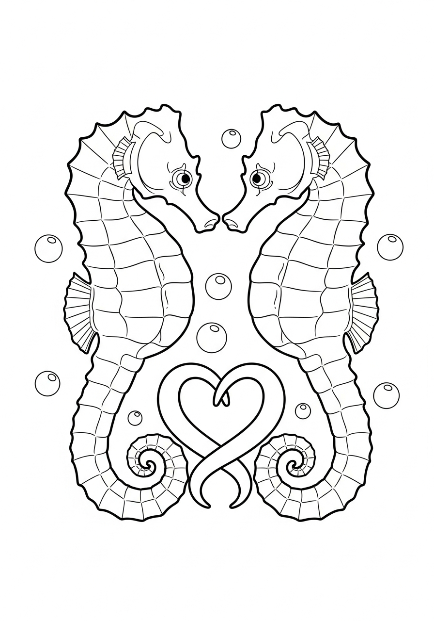 seahorse images to color