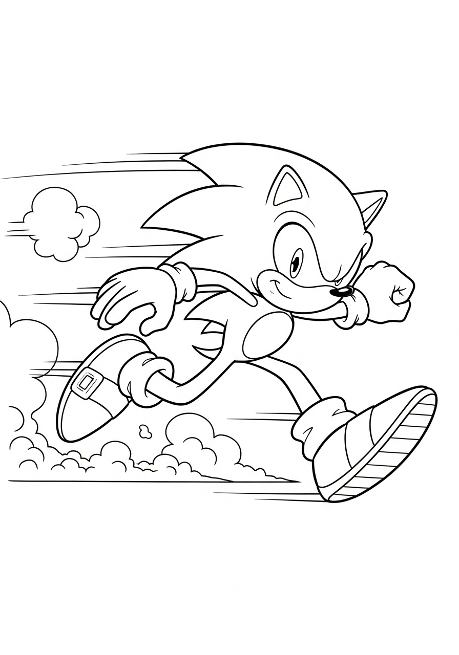 Sonic coloring page printable