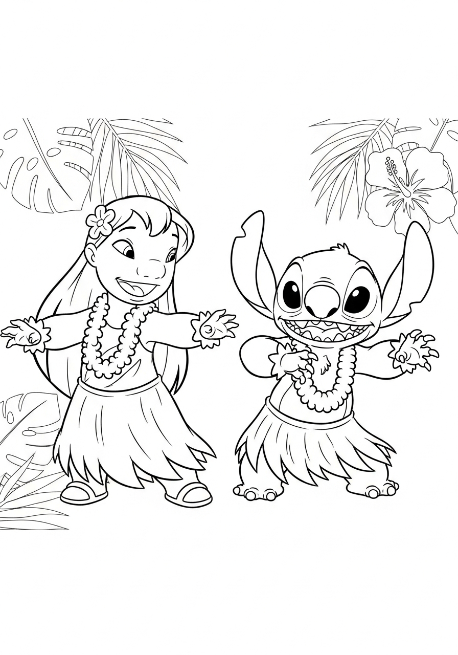 Lilo & Stitch coloring pages for printing