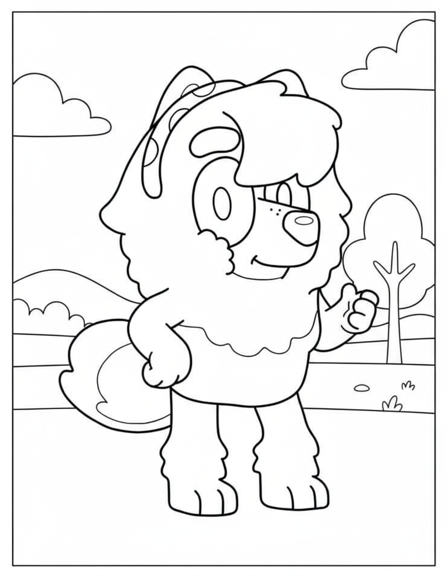 Bluey coloring sheets to print