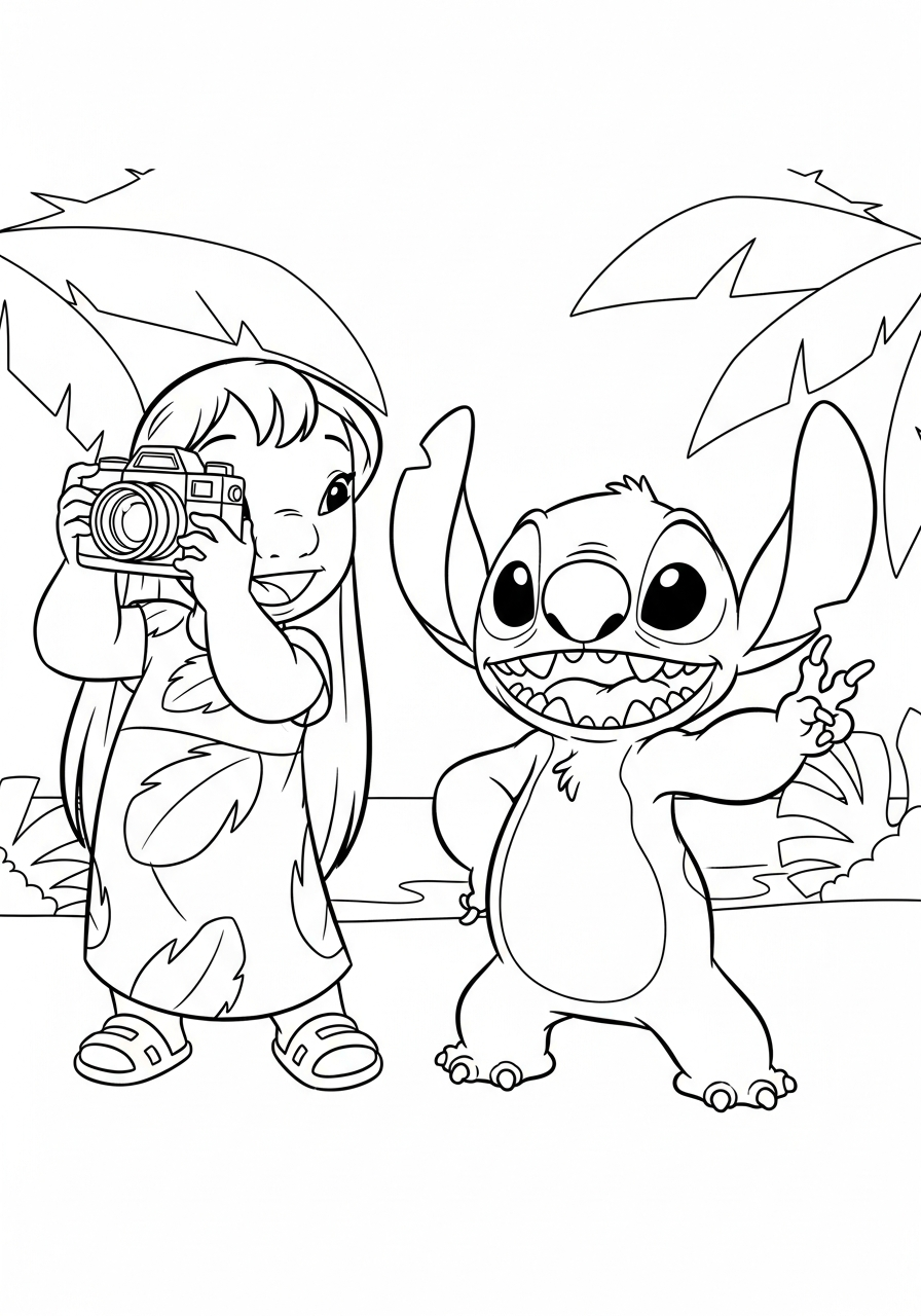 printable Lilo & Stitch coloring pages pdf