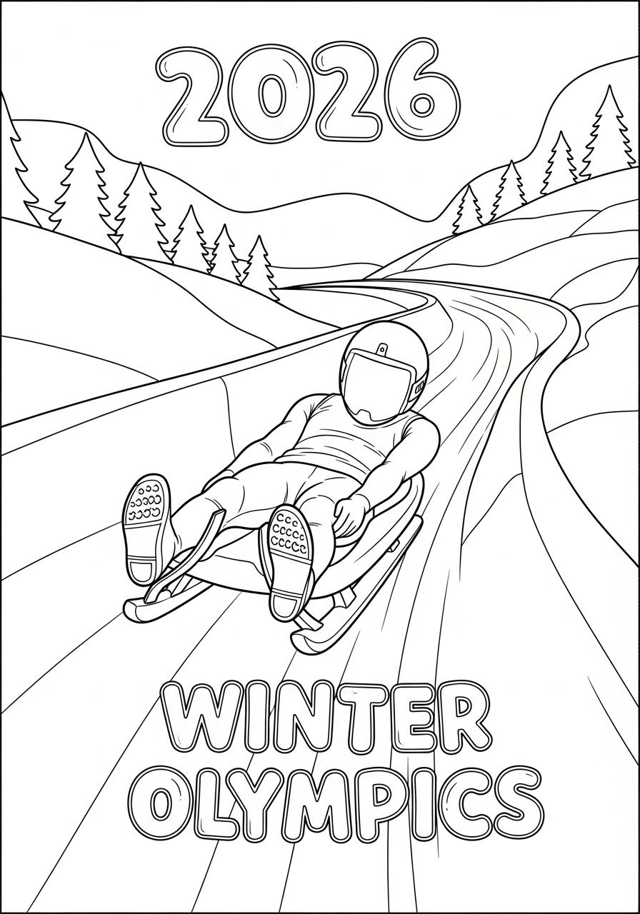 2026 Winter Olympics coloring pages printable pdf 1