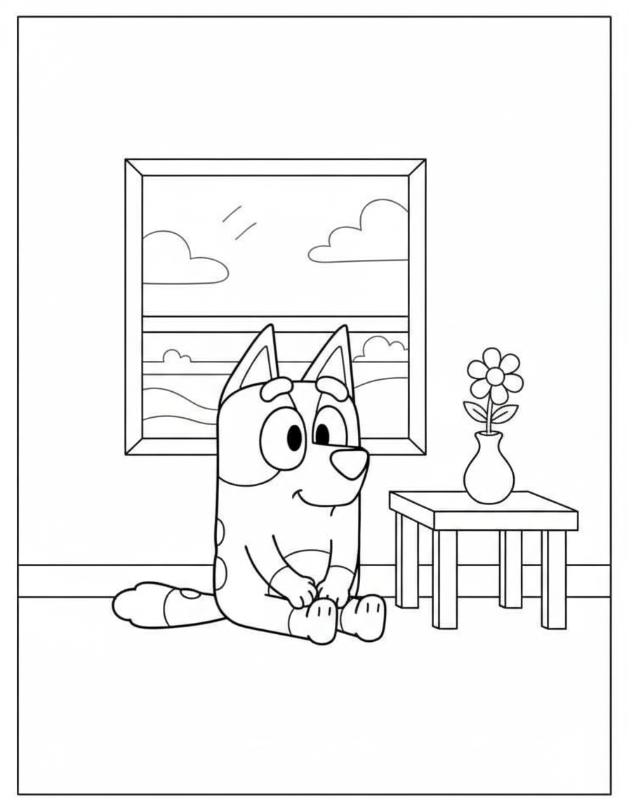 full size Bluey coloring pages 1