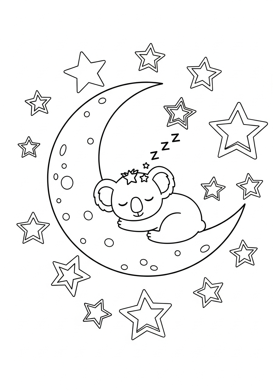 Koala coloring pages to print 1