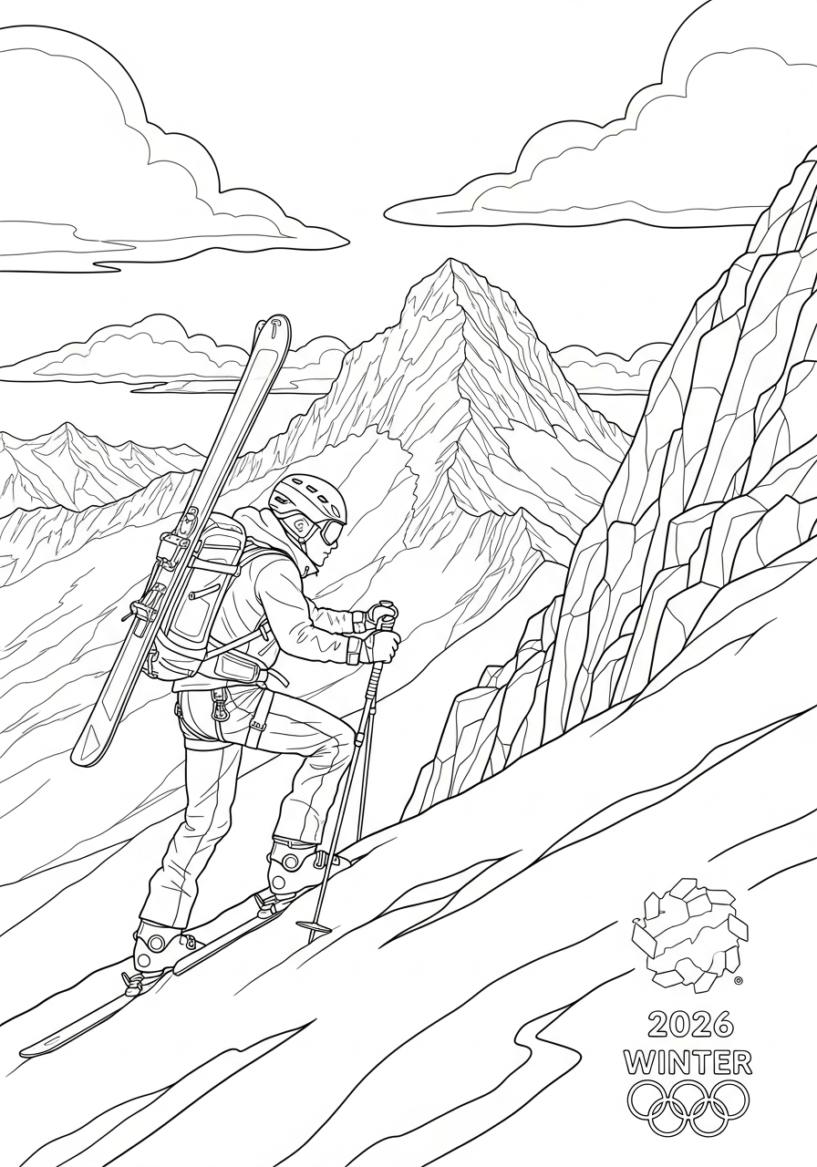 cute 2026 Winter Olympics coloring pages