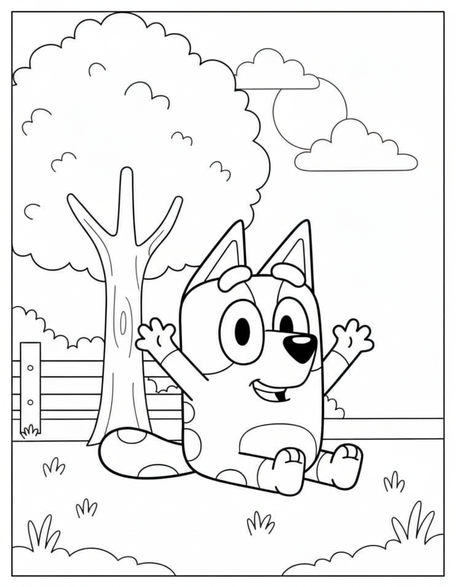 free coloring pages Bluey