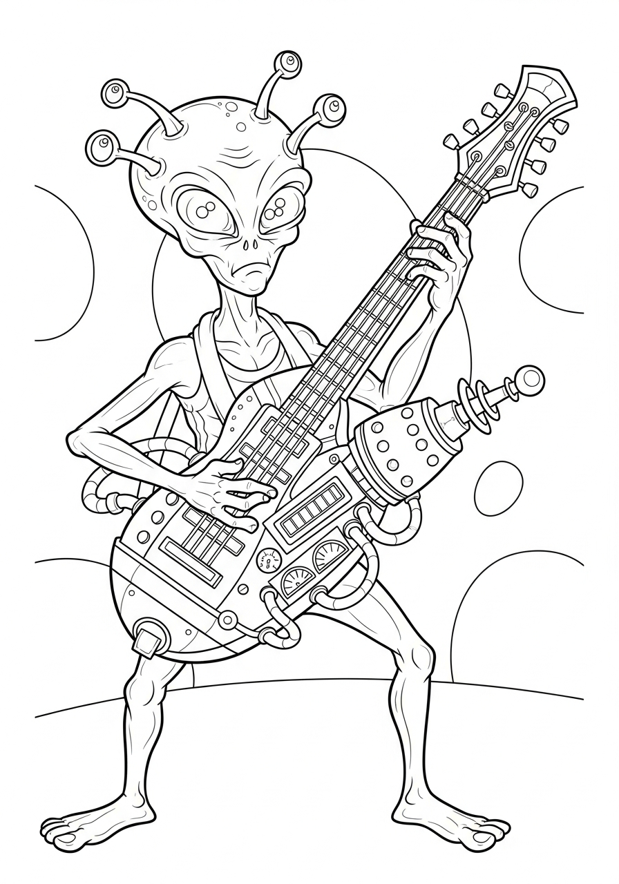 easy alien coloring pages for all ages