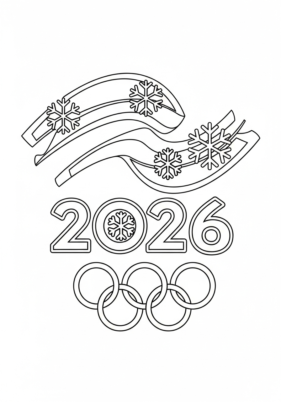 2026 Winter Olympics coloring pages for printing