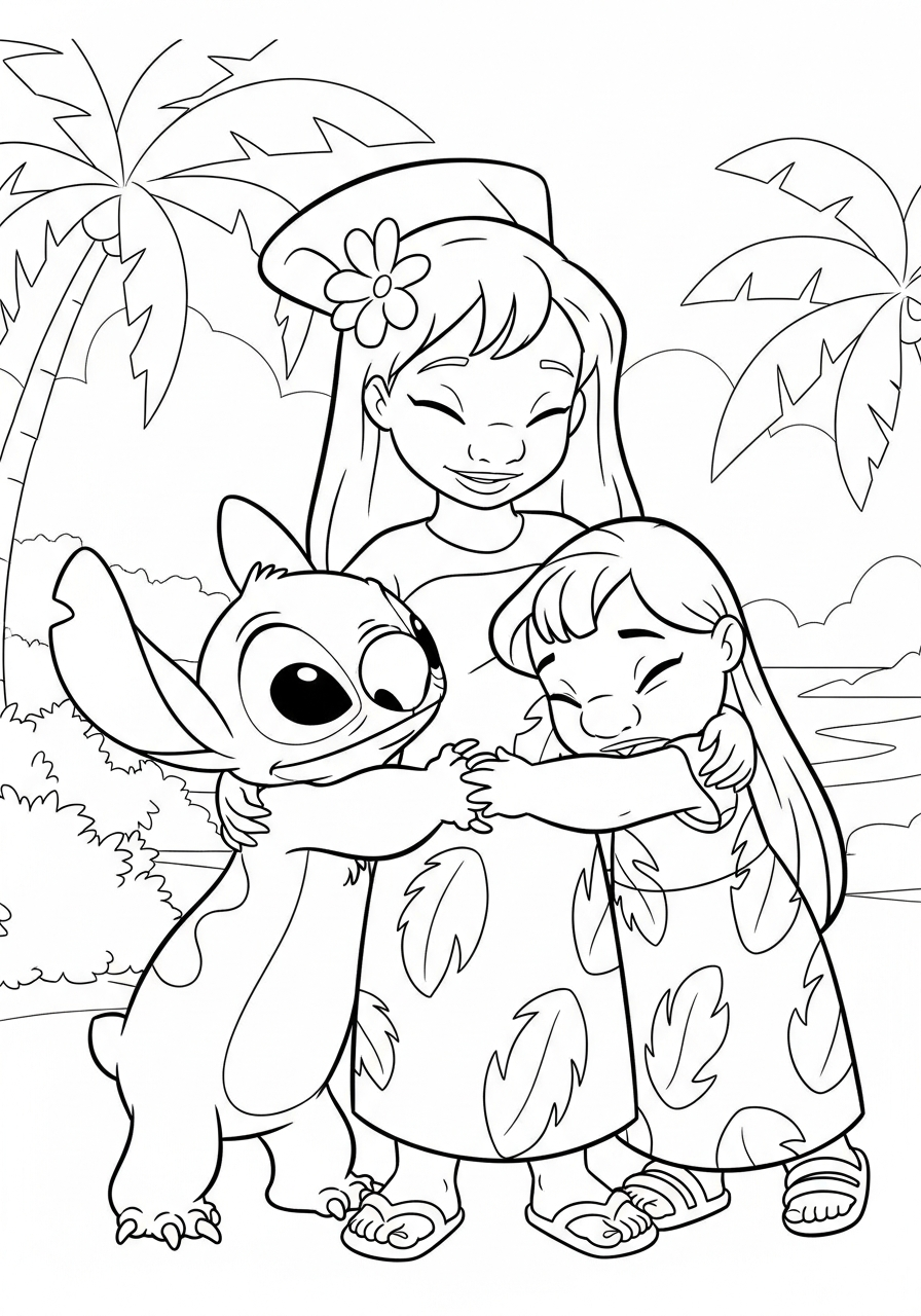 Lilo & Stitch coloring page free