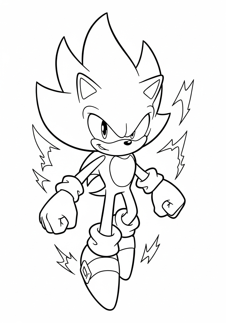 Sonic coloring page