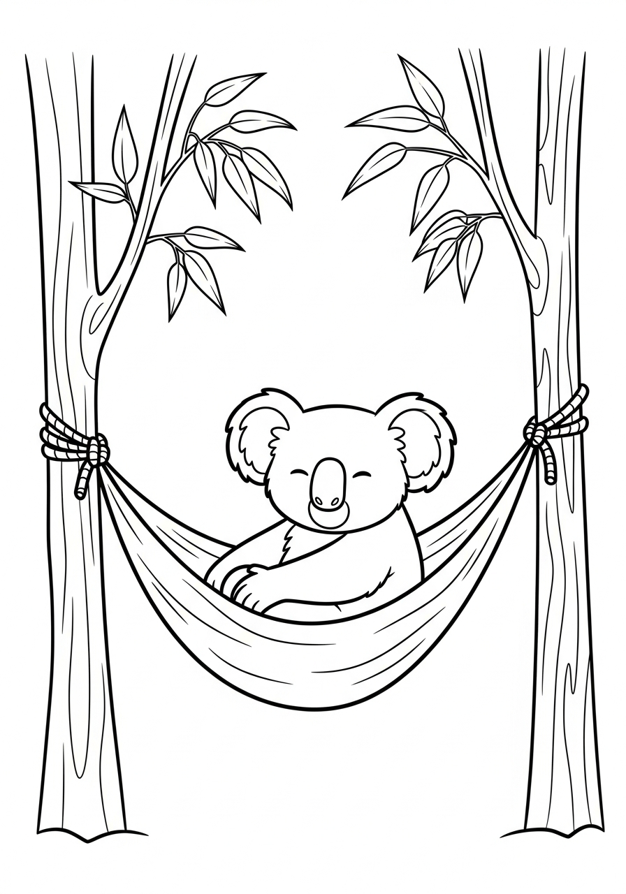 Koala coloring pages for boys