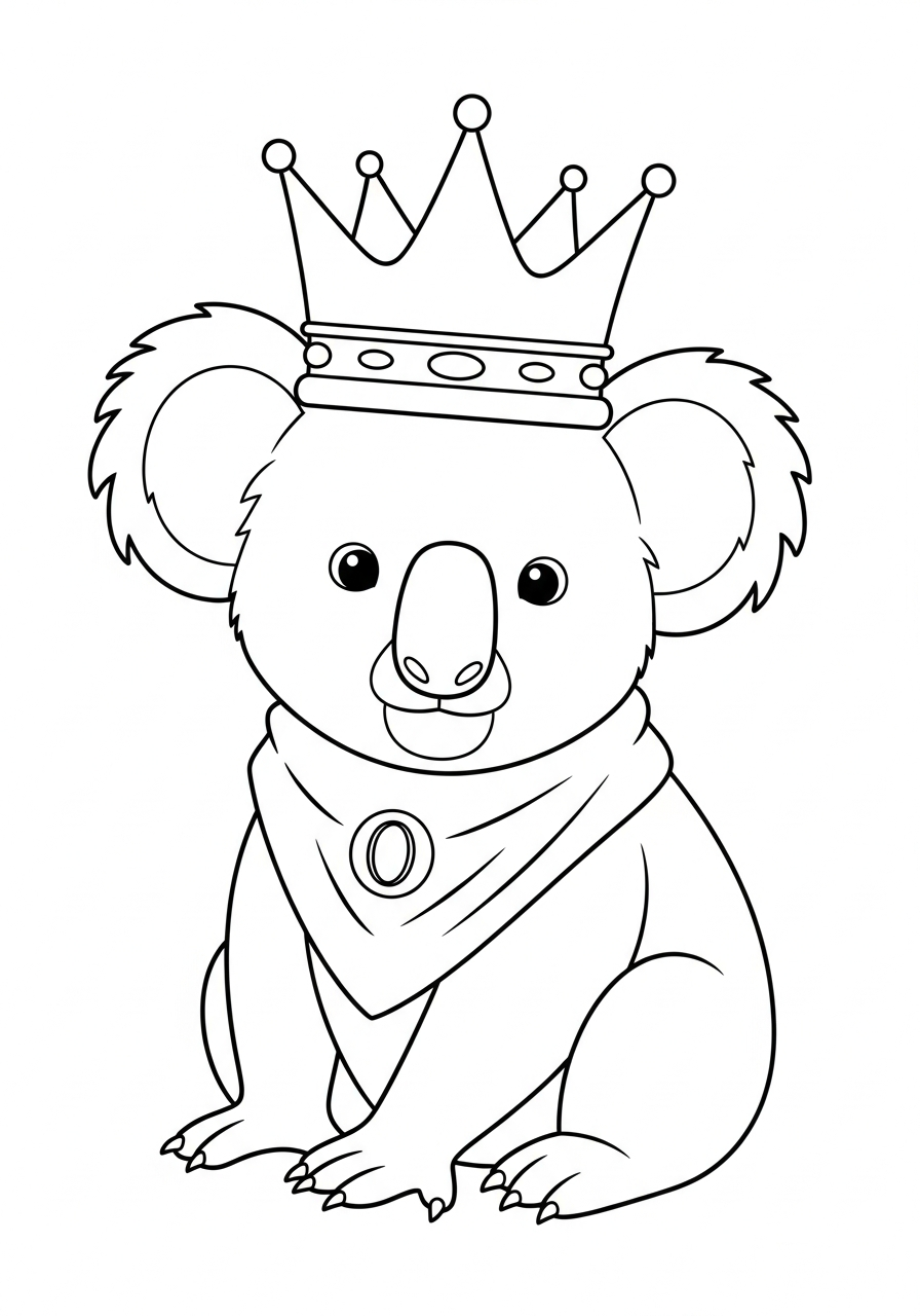Koala coloring pages easy