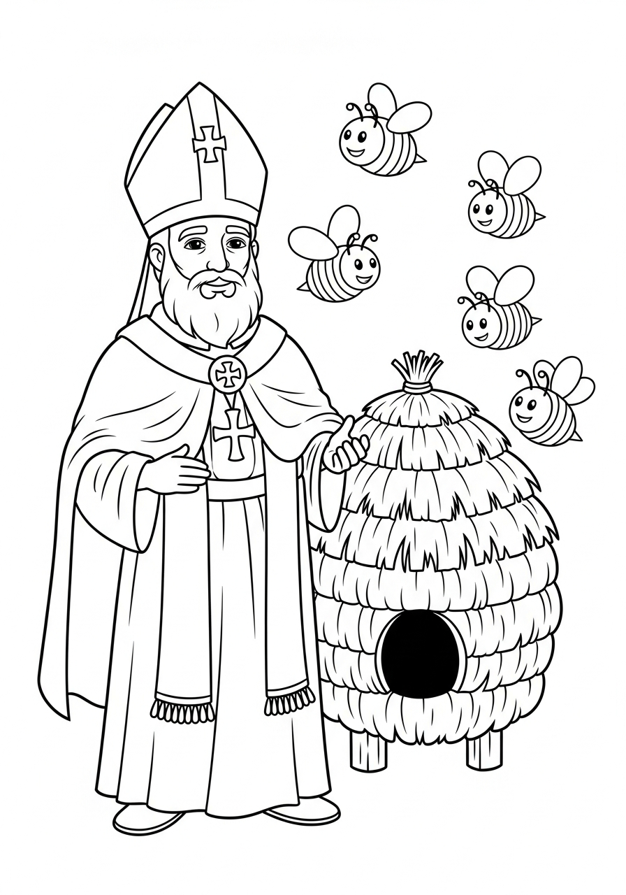 full size Saint Valentine coloring pages