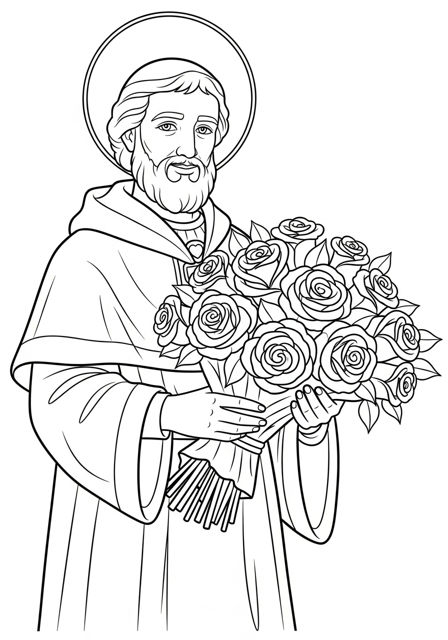Saint Valentine coloring pages high quality