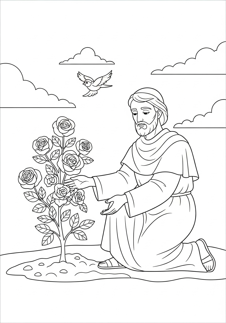 free coloring page Saint Valentine