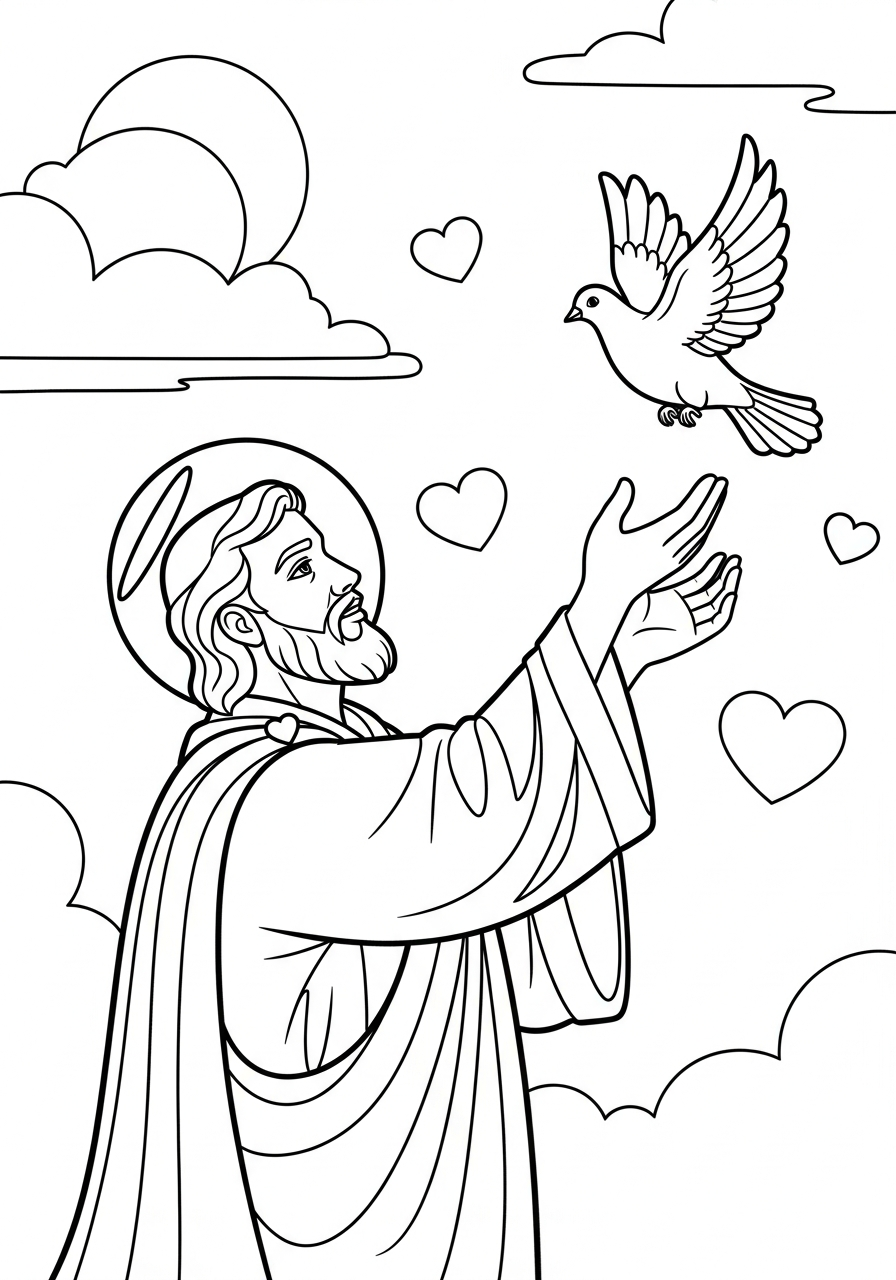 realistic Saint Valentine coloring pages