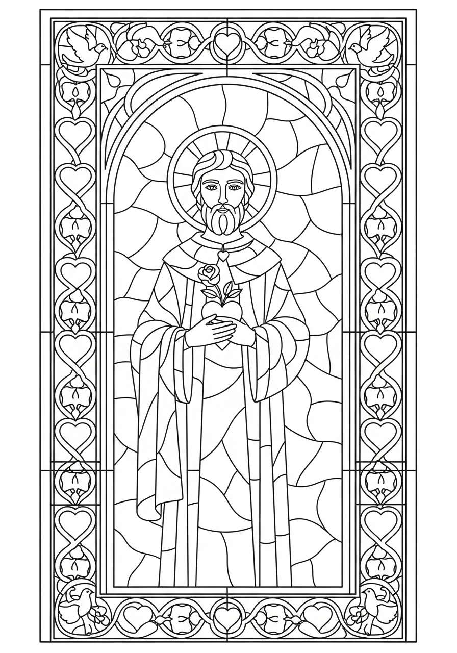 Saint Valentine coloring pages for boys