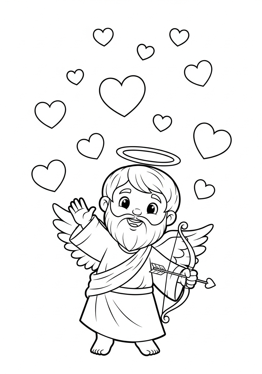 Saint Valentine coloring pages printable pdf