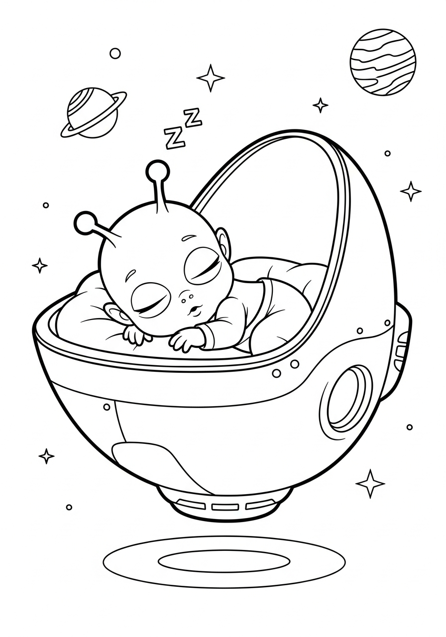large alien coloring pages