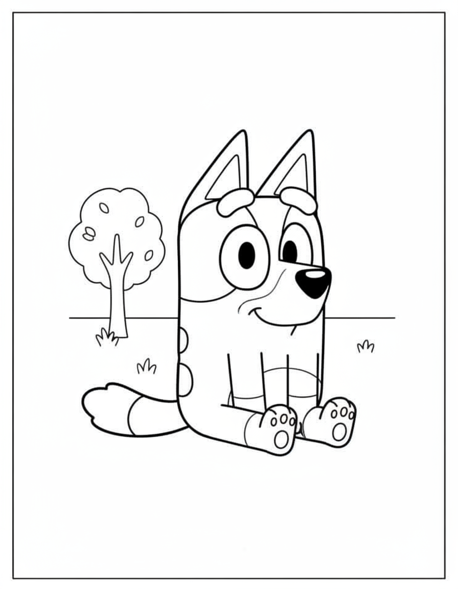 Bluey coloring book pages