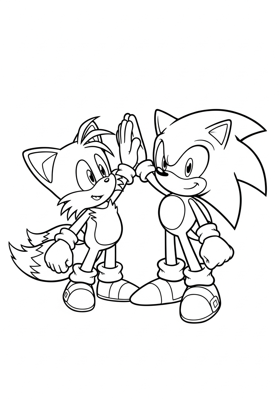 Sonic coloring pages high quality
