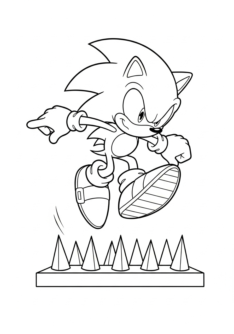 Sonic coloring pages for preschoolers