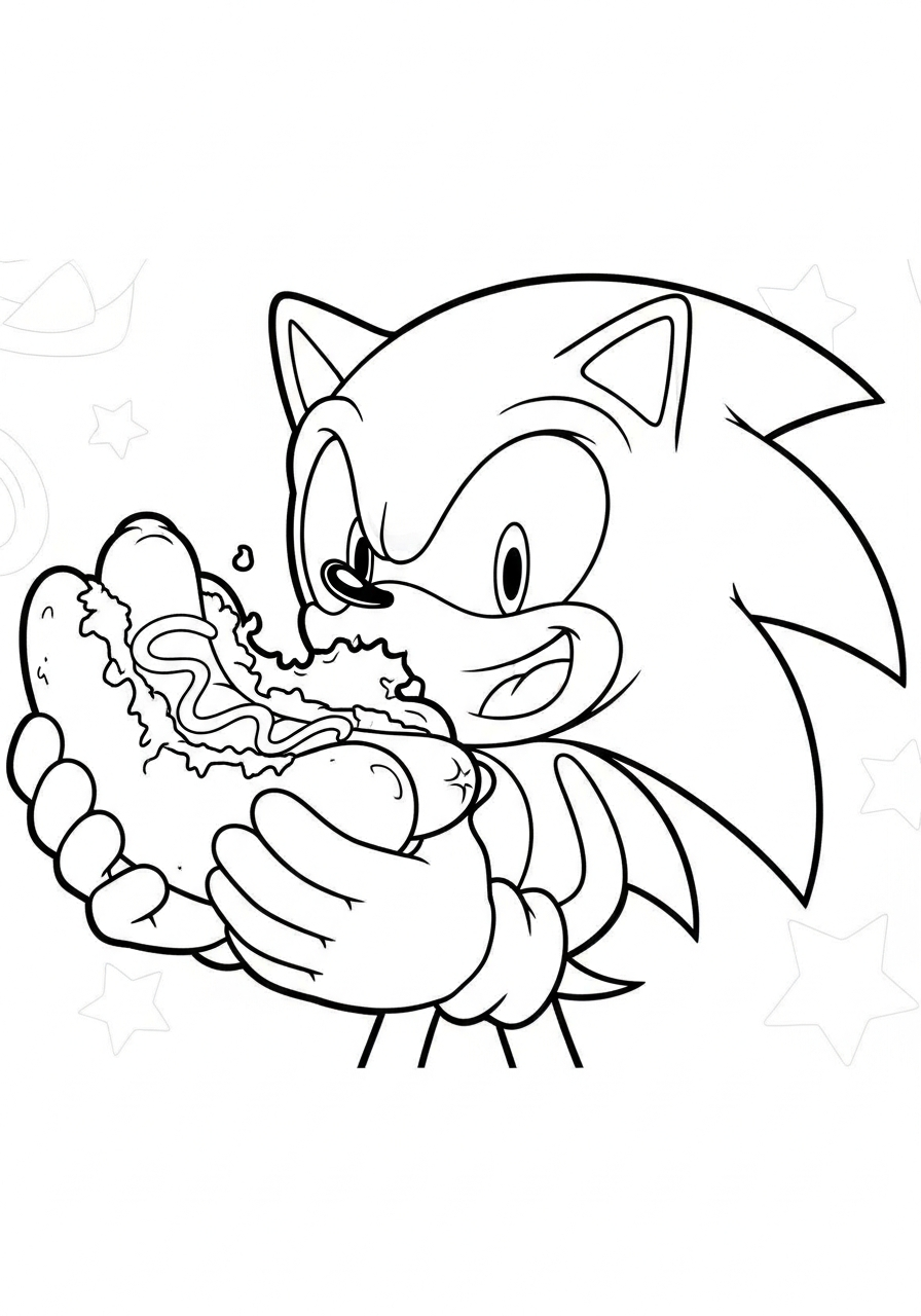 funny Sonic coloring pages