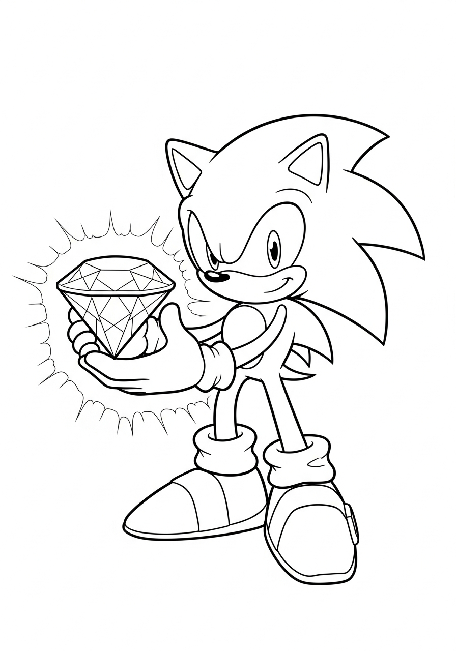 interactive Sonic coloring pages
