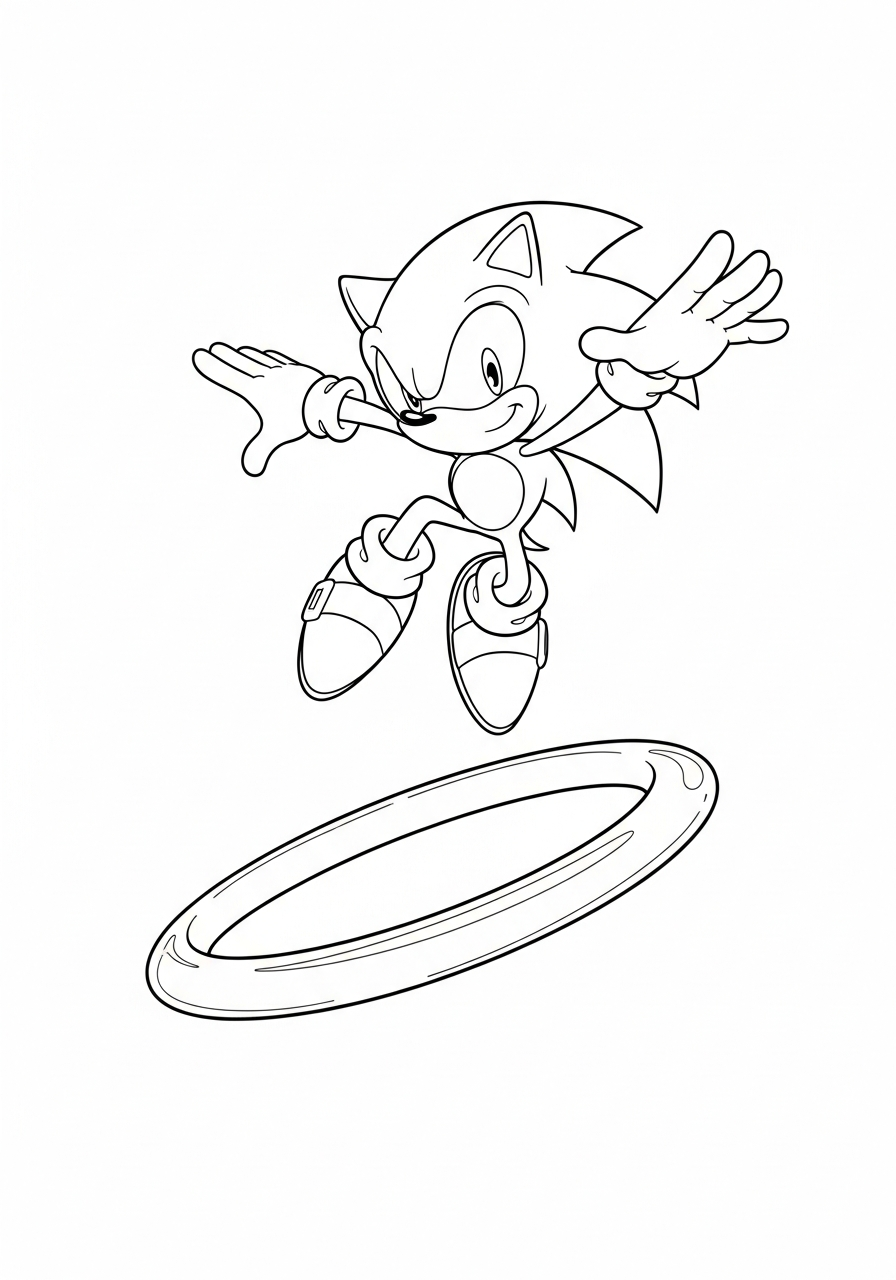 funny Sonic coloring pages 1