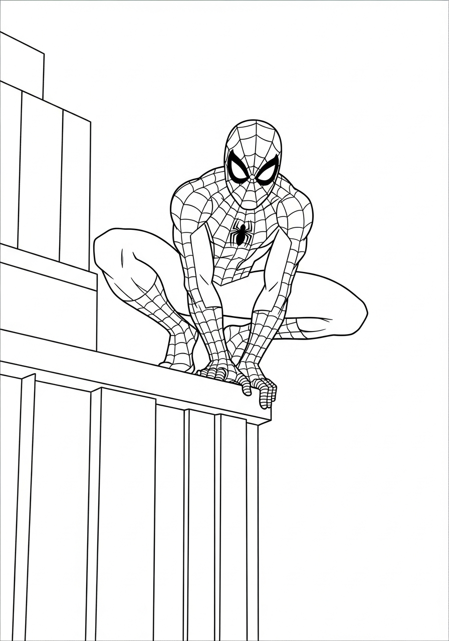 Spider-Man coloring pages portrait