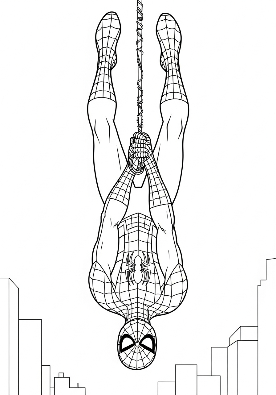 easy Spider-Man coloring page