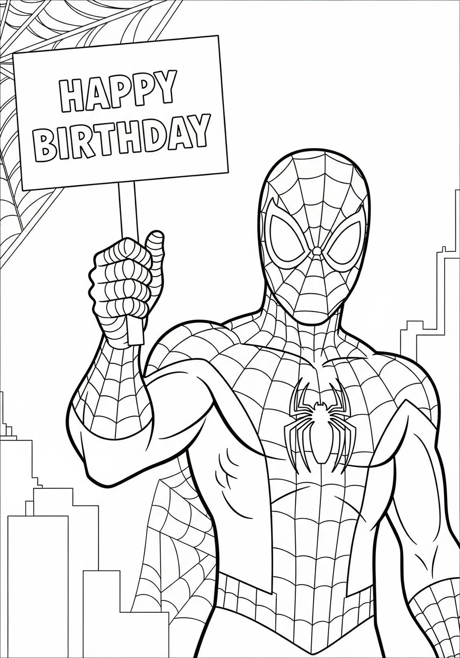 Spider-Man coloring pages for toddlers