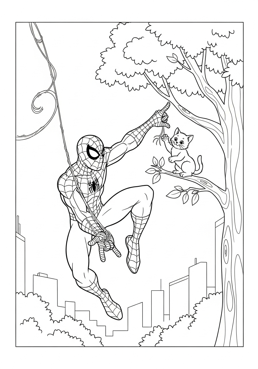 printable Spider-Man pictures to color