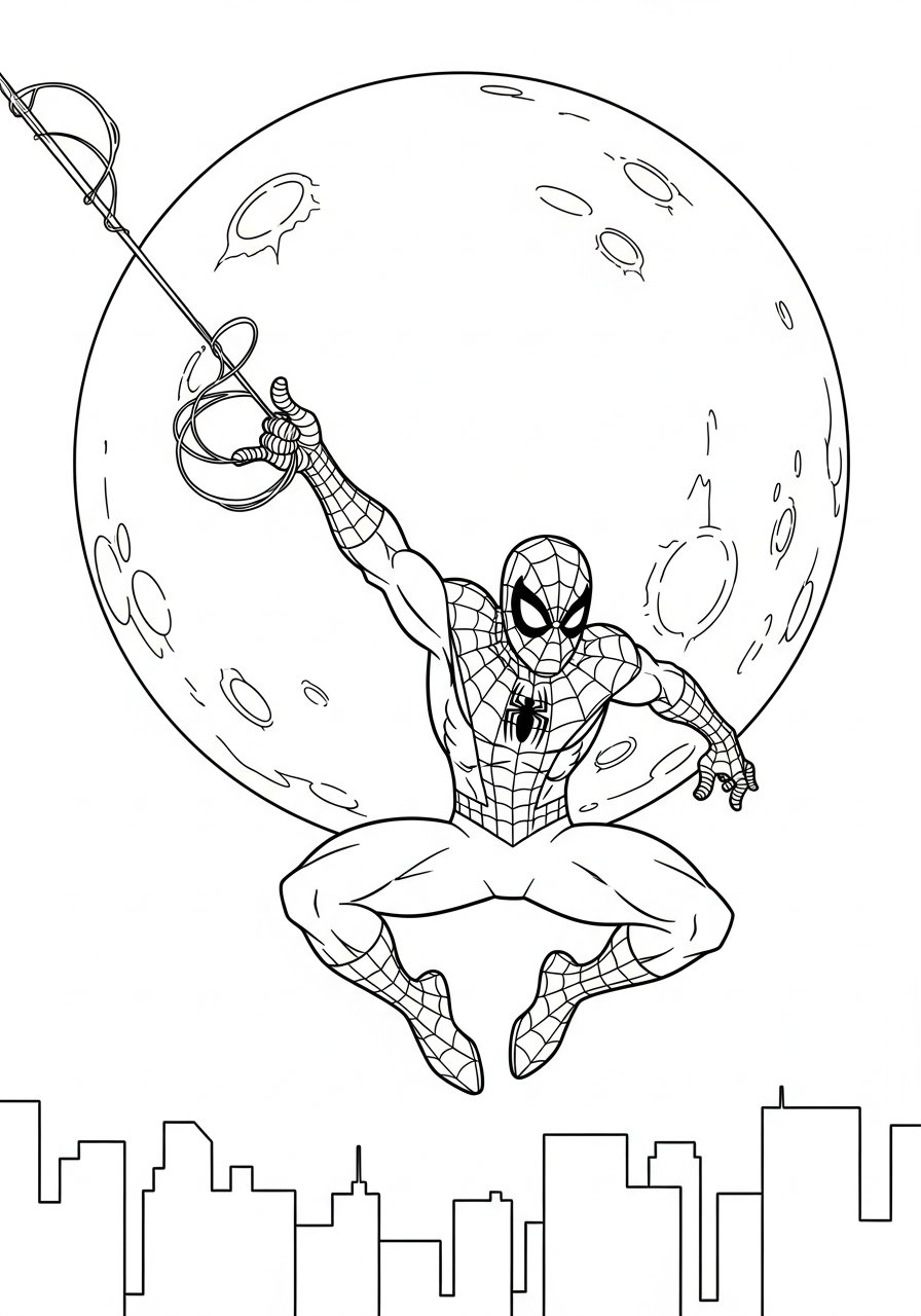 full size Spider-Man coloring pages