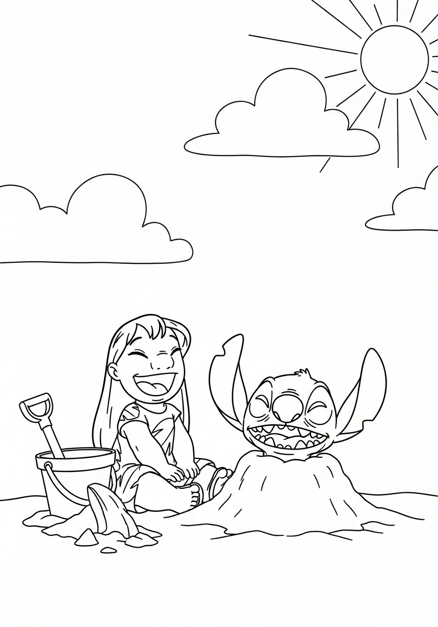 free coloring pages Lilo & Stitch 1