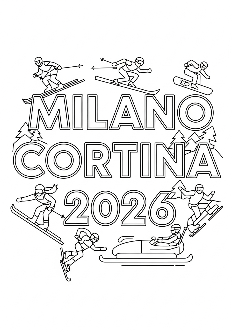 2026 Winter Olympics coloring pages for adults 1