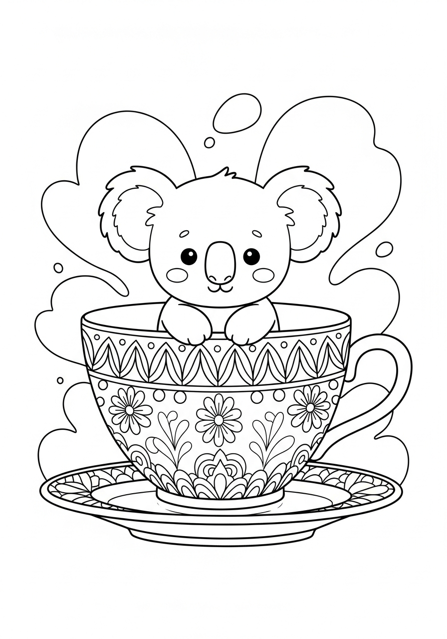 small Koala coloring pages